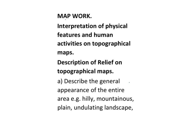 how can relief be shown on a map