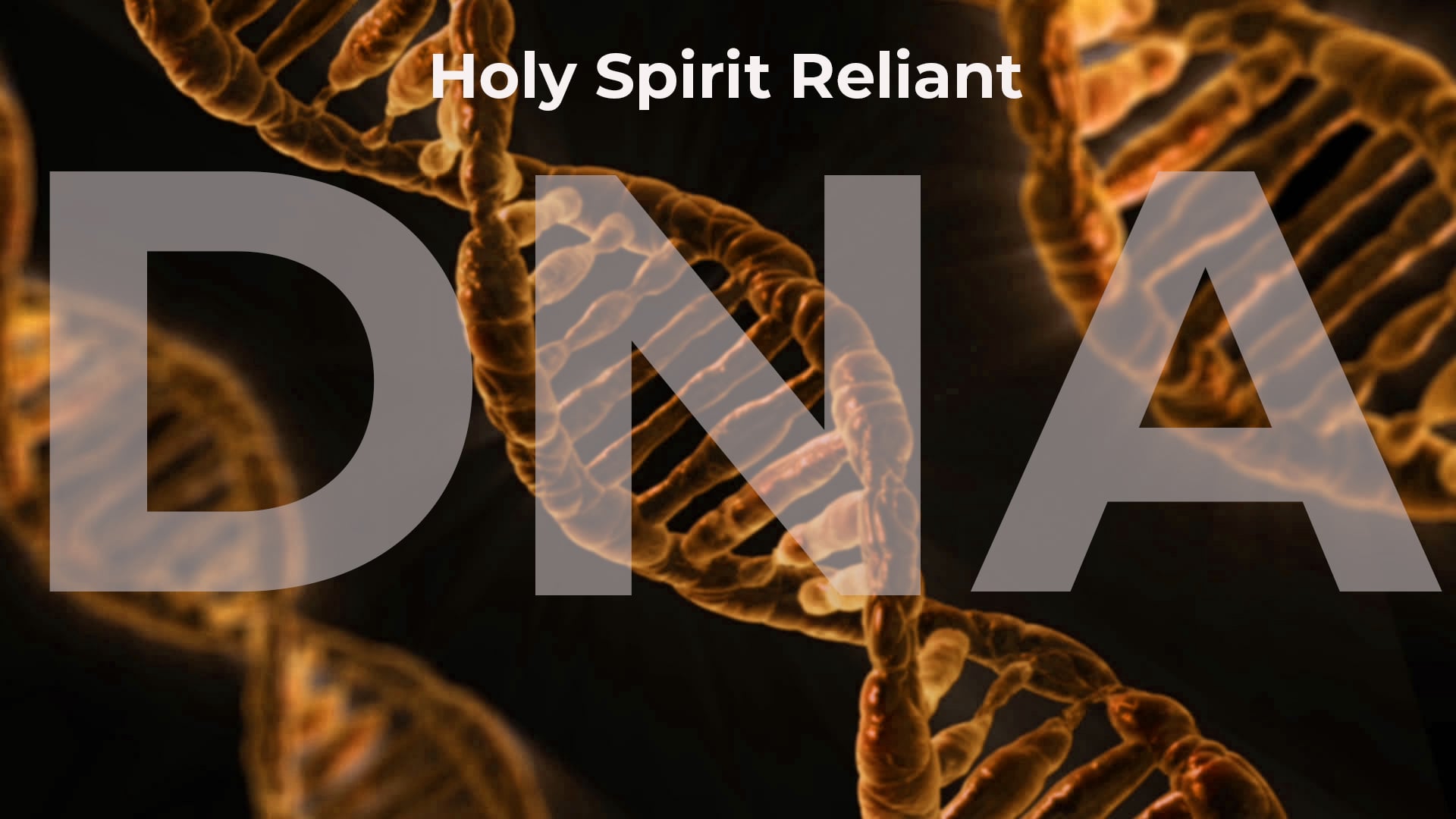 DNA - Holy Spirit Reliant - Part 1