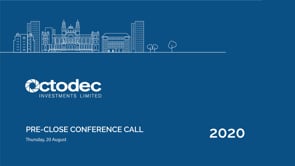 Pre-close update webcast – August 2020