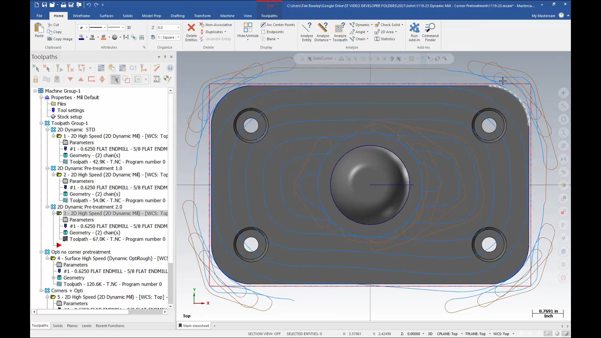 Dynamic Mill - Corner Pretreatment