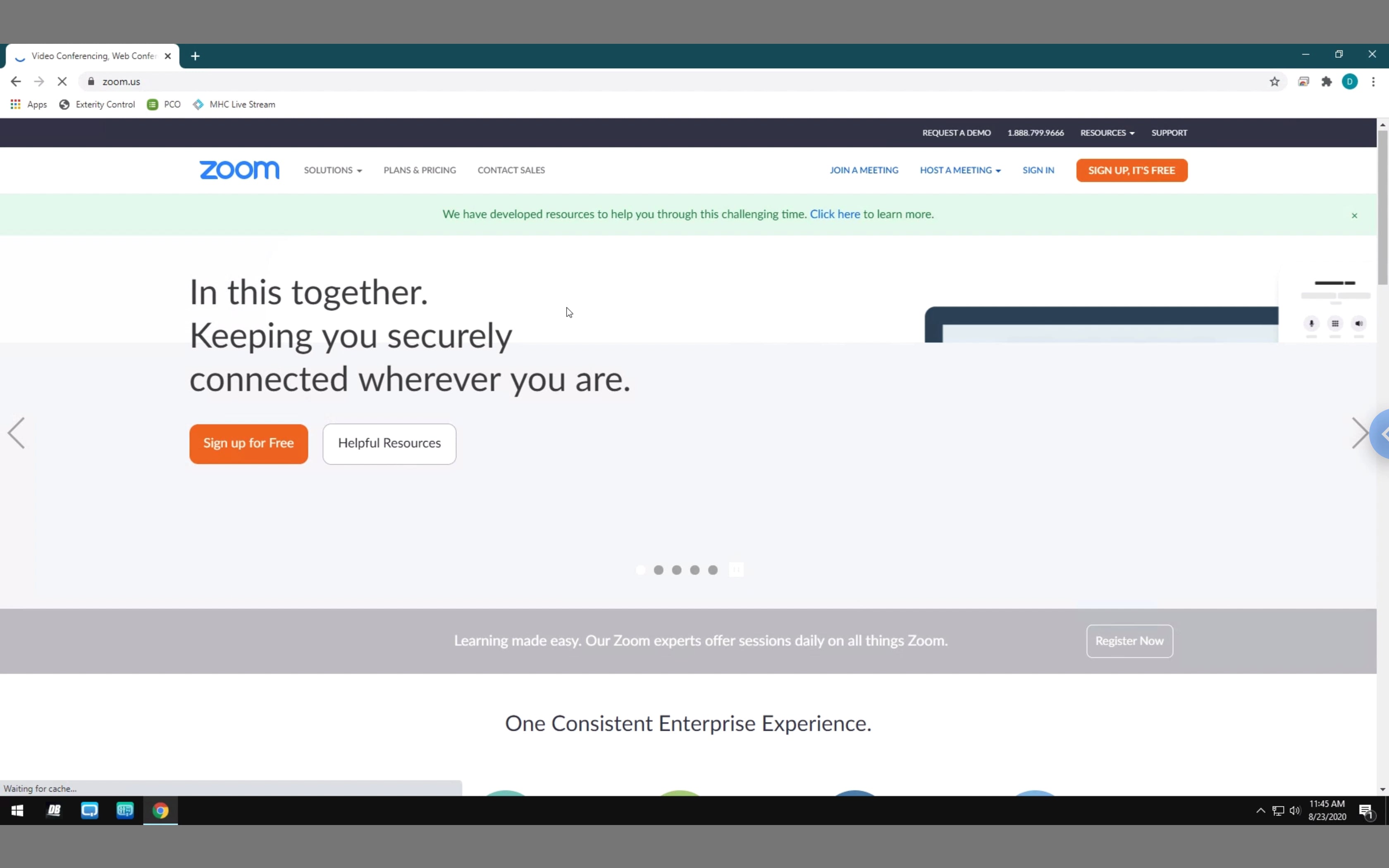 Zoom download instructions Downloading Zoom to Windows using Chrome