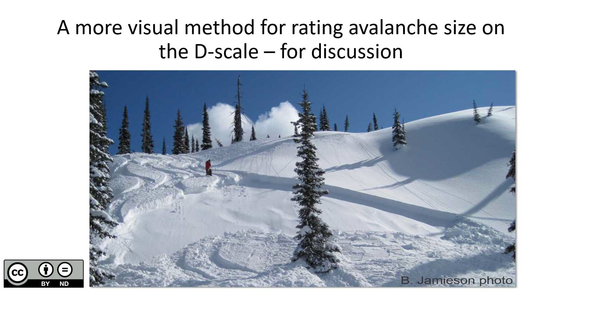 A more visual method for rating avalanche size on the D-scale