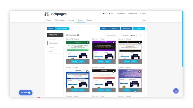 Kickpages Funnel Builder