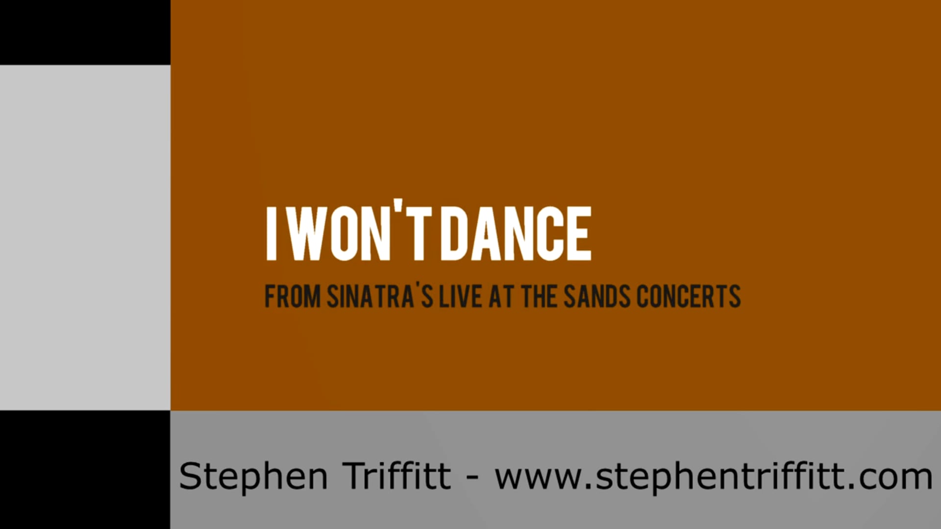 I wont dance
