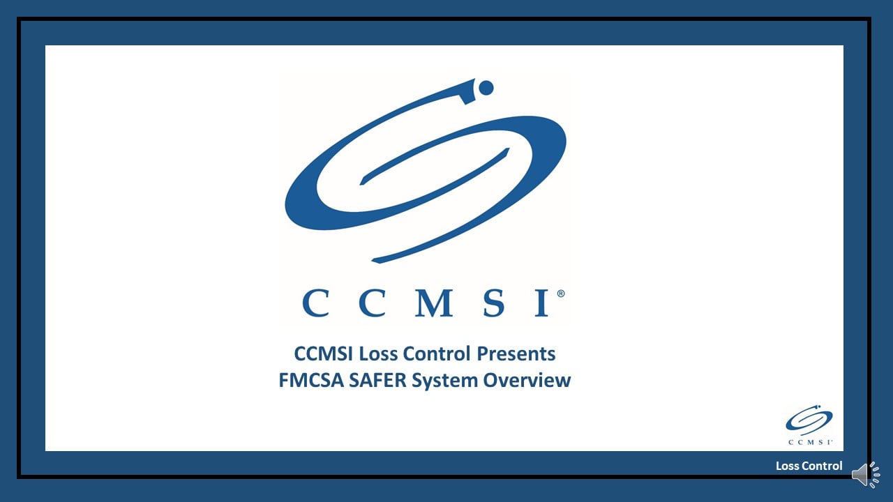 CCMSI FMCSA SAFER System Overview
