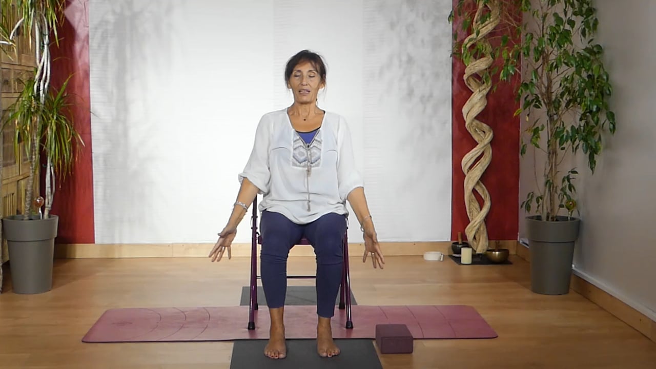 13. Yoga sur chaise - Salutation au soleil sur chaise avec Gladys Delaflor