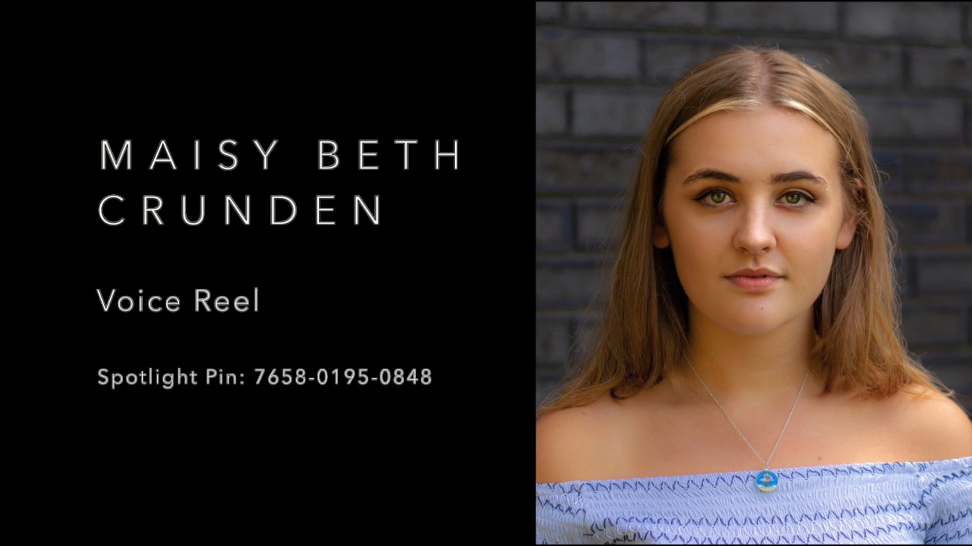 Maisy Beth Crunden- Voice Reel