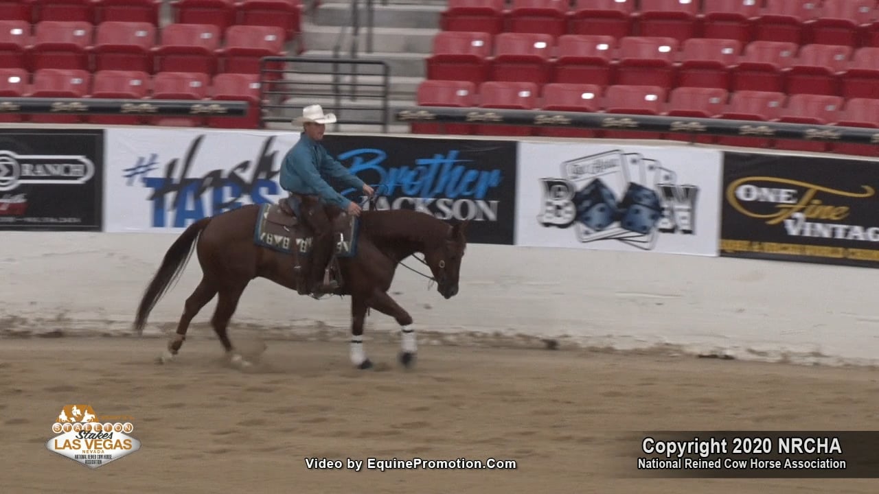 Cats Diamond Time ridden by Titus Covington - 2020 NRCHA Stakes Level One  Limited Open rein work