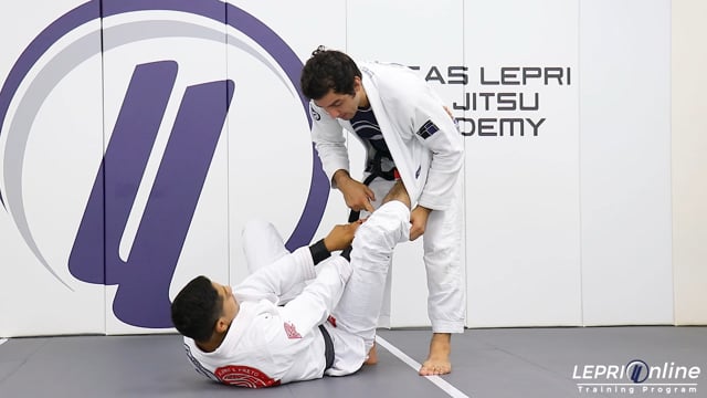 Lapel Guard Escape by Stepping Over Arm to Side Control