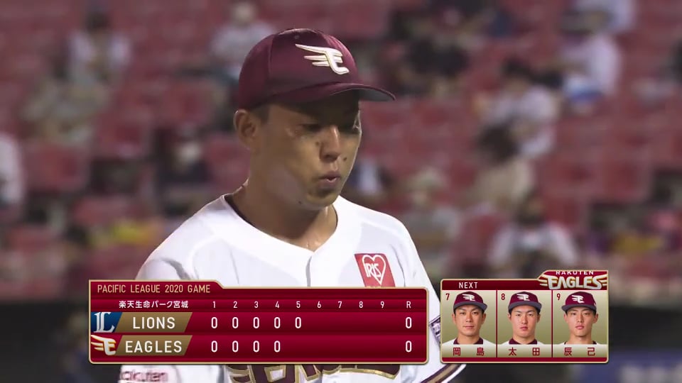 【5回表】今季初勝利なるか!? イーグルス・福井 5回無失点の好投を見せる!! 2020/8/30 E-L