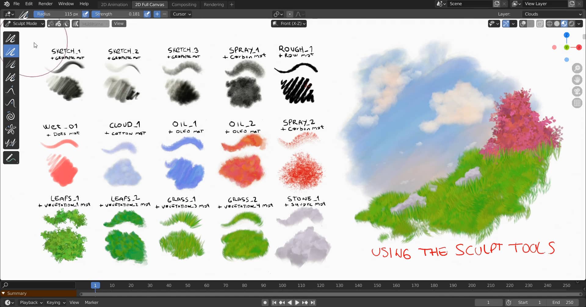 Grease Pencil Brush pack v2 on Vimeo
