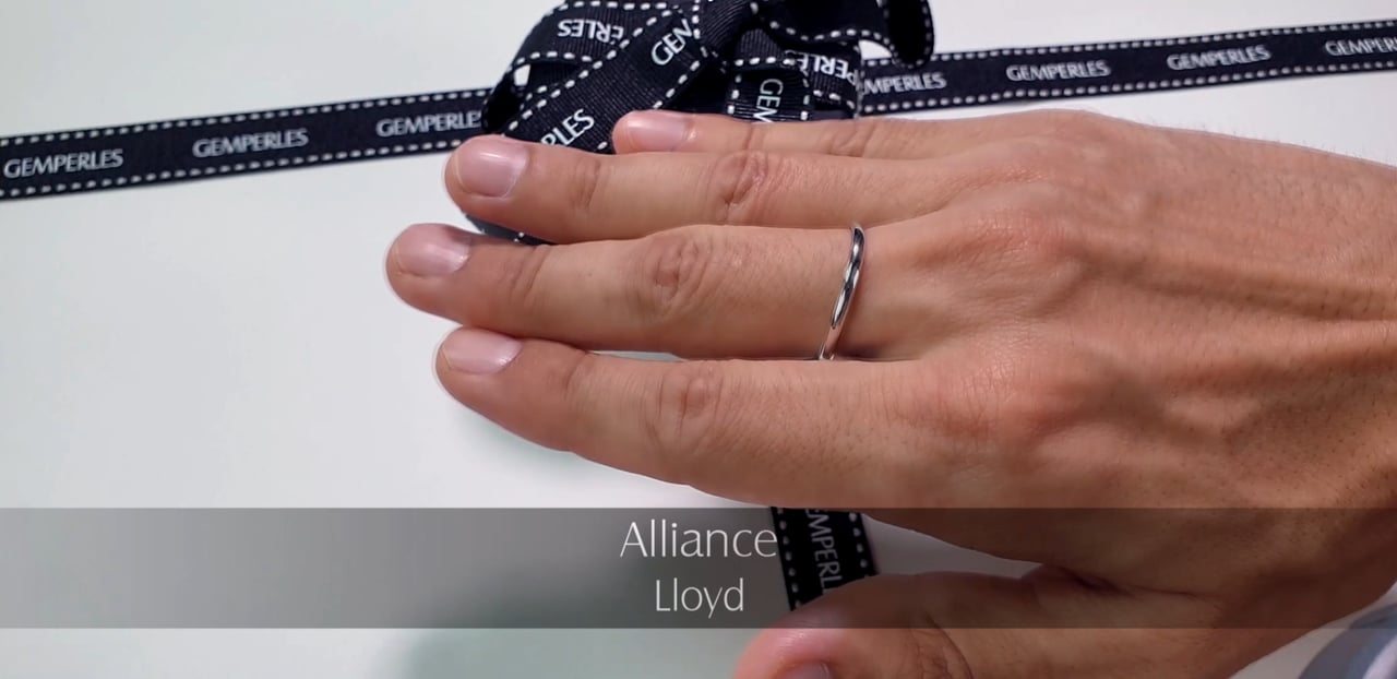 Alliance Lloyd - Or Blanc & Diamant | Gemperles