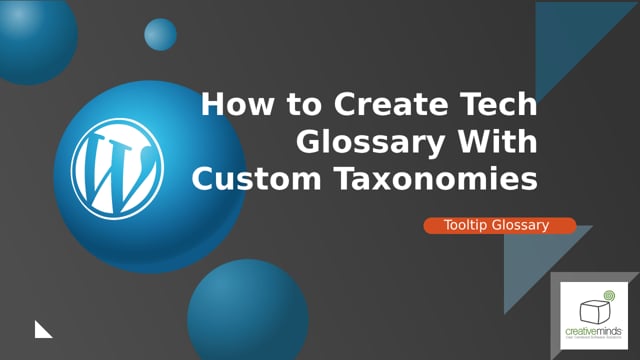 How to Create Tech Glossary With Custom Taxonomies
