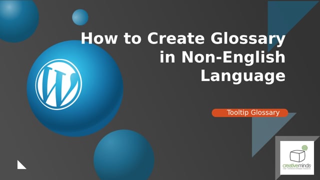 How to Create Glossary in Non-English Language
