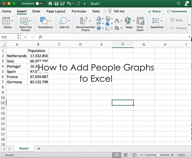 Excel Tip: How to add People Graphs to Excel