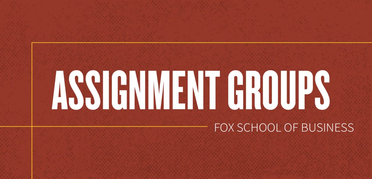 Login to view Assignment Groups