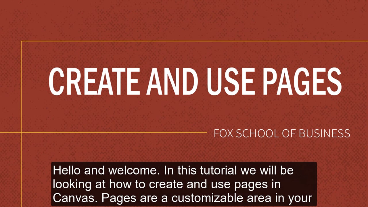 Create and Use Pages