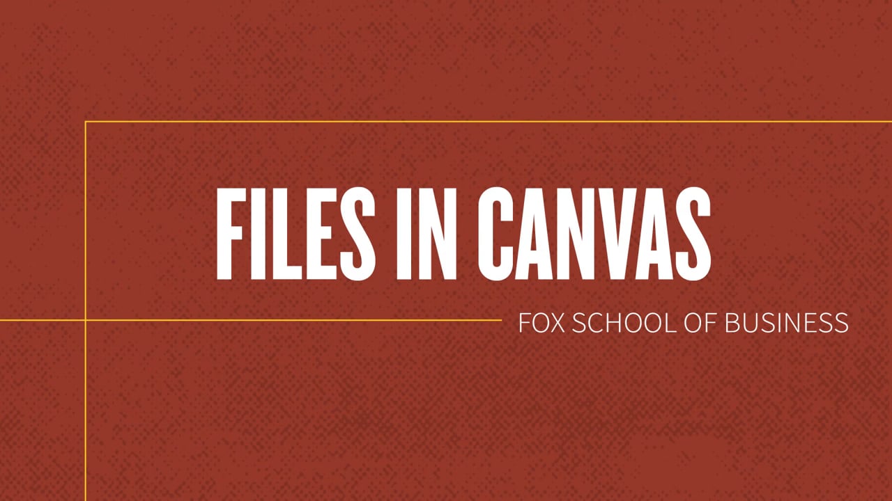 Files in Canvas