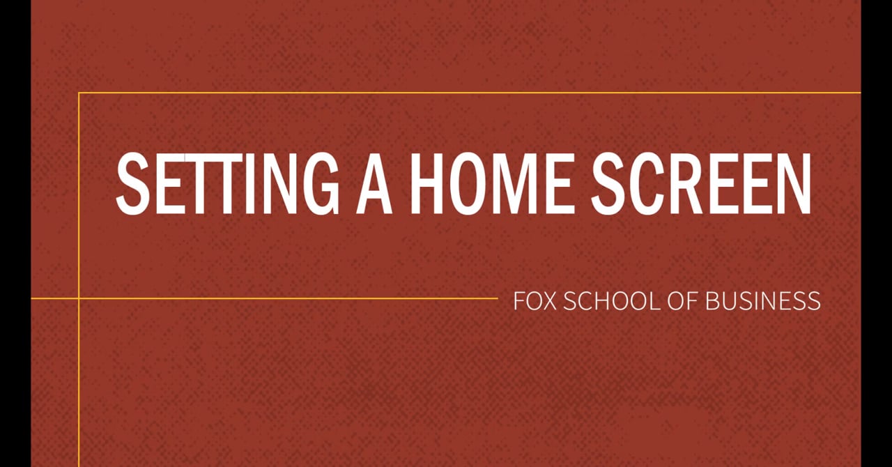 Login to view Setting your Home Screen