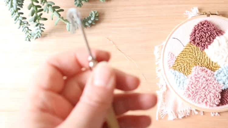 How to thread the Lavor punch needle embroidery tool on Vimeo