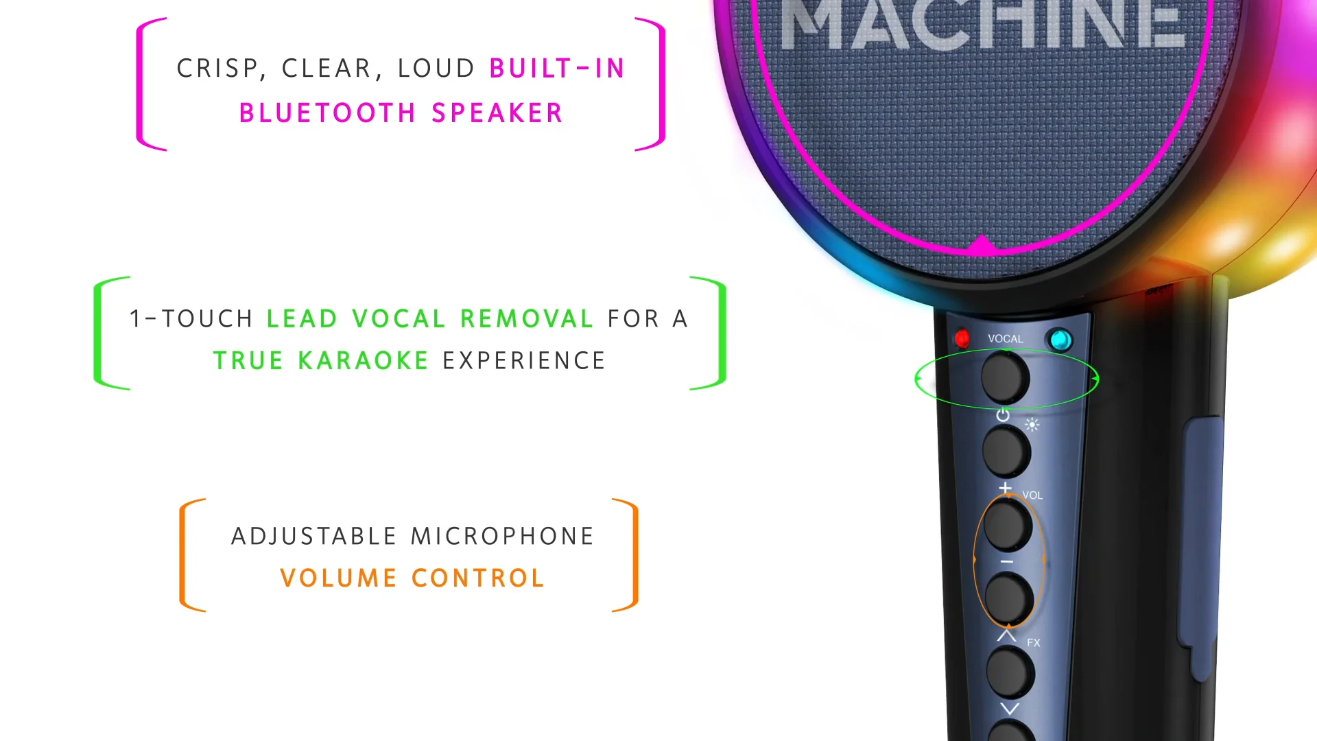 Sing A Long Pro 3 Karaoke Bluetooth Microphone-Black