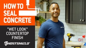 How to Seal Concrete: Wet-Look Concrete Countertop Poly Finish