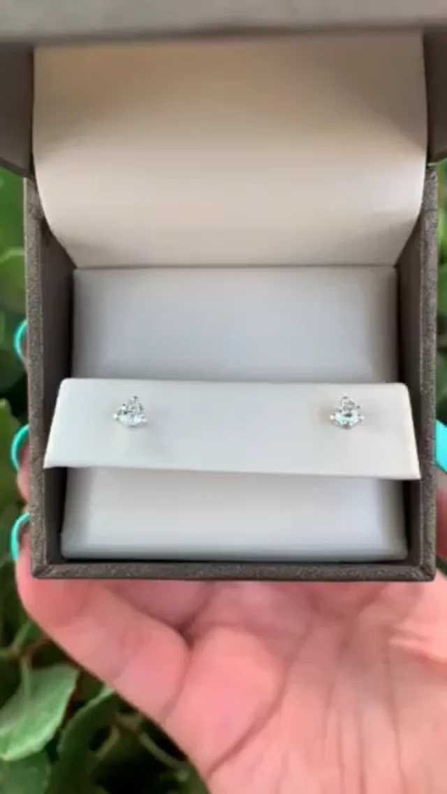 Diamond Earrings In Box