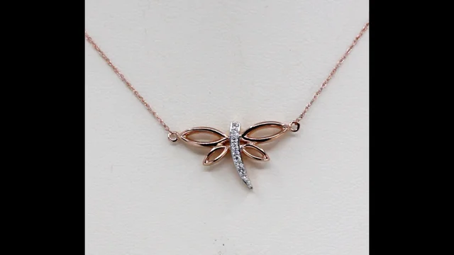 Dragonfly Chain Necklace 45cm/17.5 / Gold