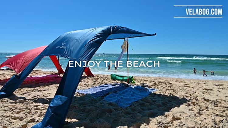 Strand Sonnensegel Zelt Velabog Breeze. Bester Sonnenschutz Strand. Zwei  Aufbauvarianten. on Vimeo