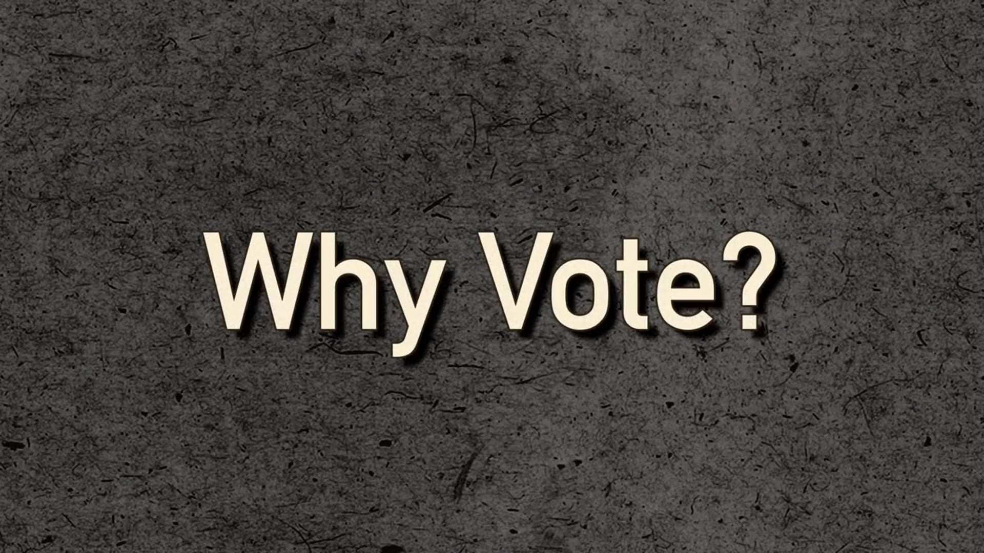 Why Vote?