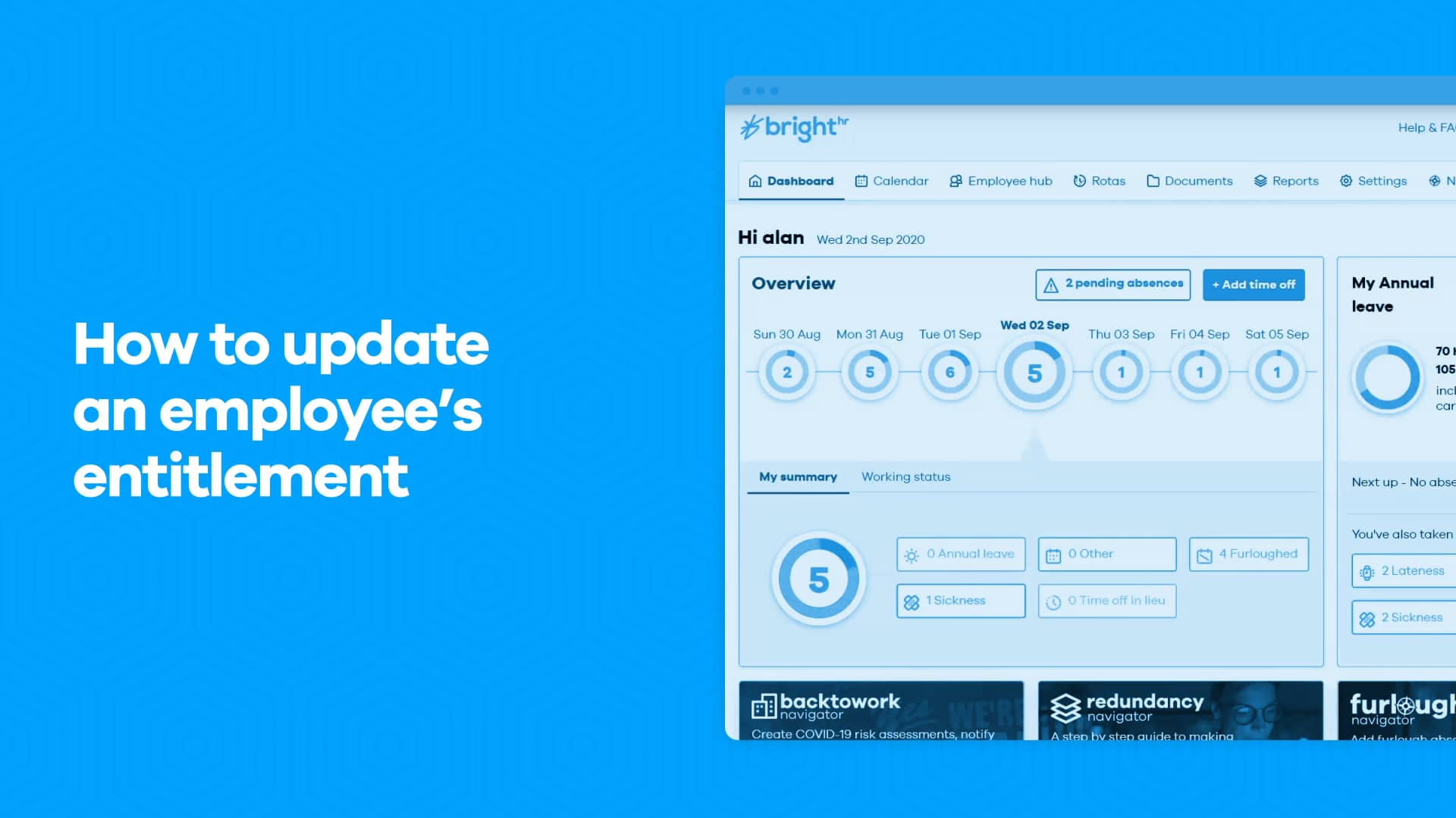 How to update an employee's entitlement (UK) on Vimeo