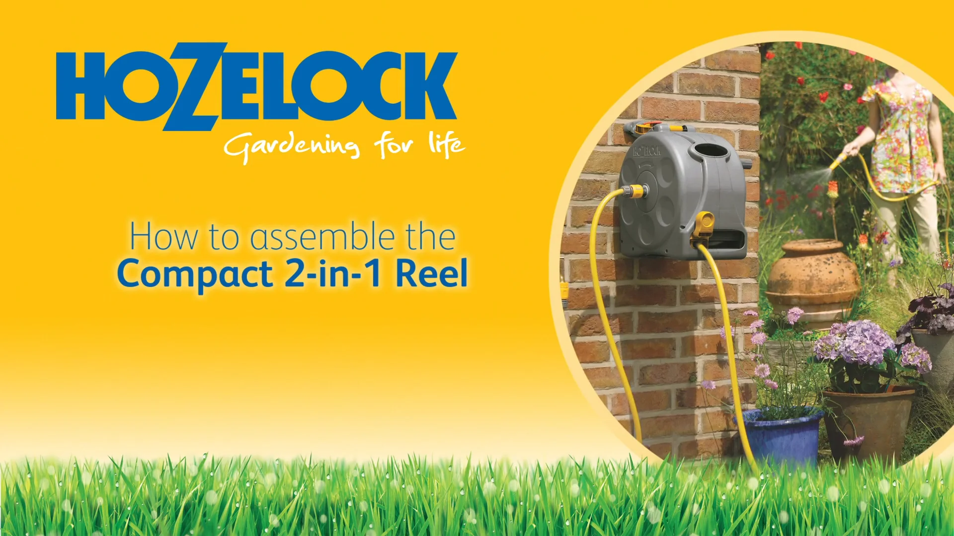 Hozelock Compact 2in1 Reel with 25m Hose : : Garden