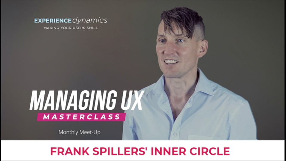 Managing UX Masterclass- recording
