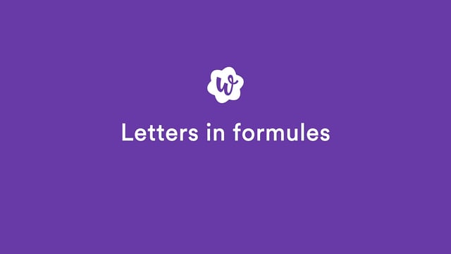 Letters in formules oefenen | StudyGo