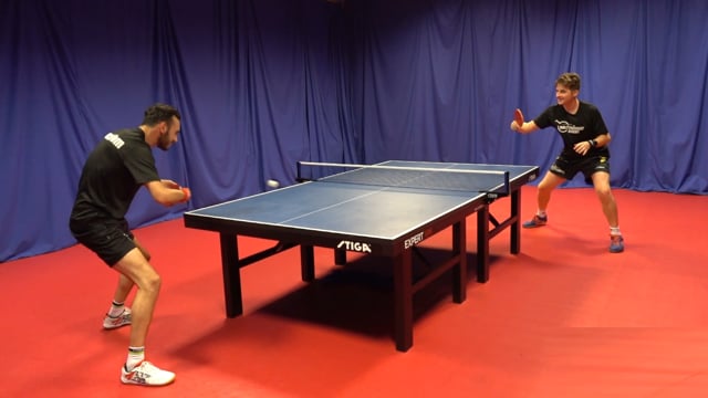 Shared backhand stability drill
