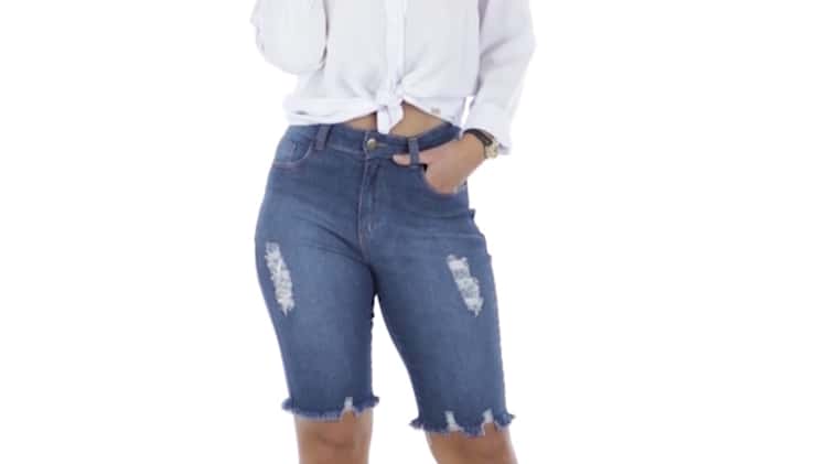 Camisa jeans cheap feminina posthaus