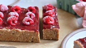 Healthy Vegan PB&J Bars