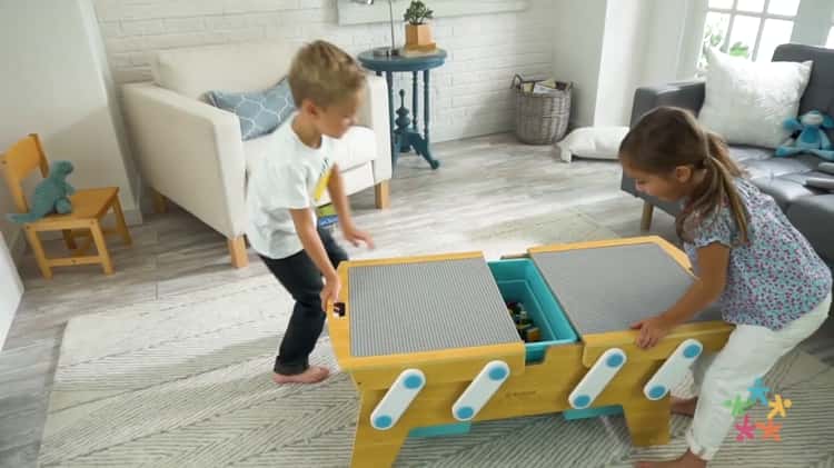 Kidkraft building bricks play n store table stores hot sale