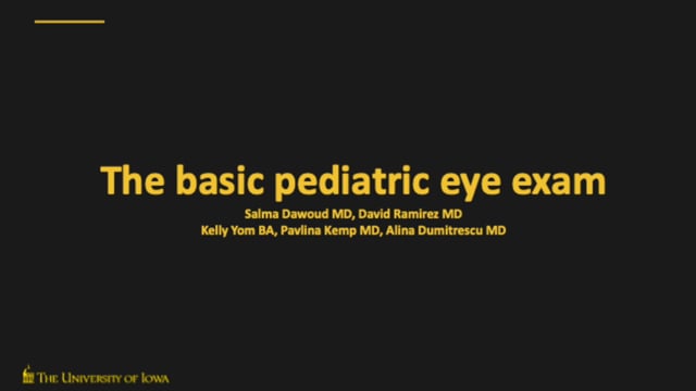 Basic Pediatric Eye Exam