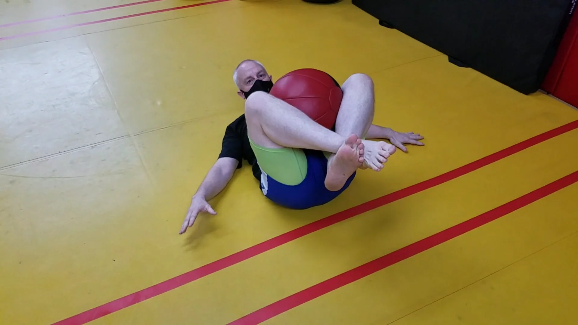Watch Solo Drill Medicine Ball Bridge / Mount / Guard Pull for MMA