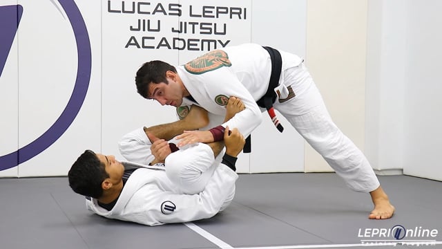 Lasso with Spider Guard Escape Variation to Knee Cut to Side Control