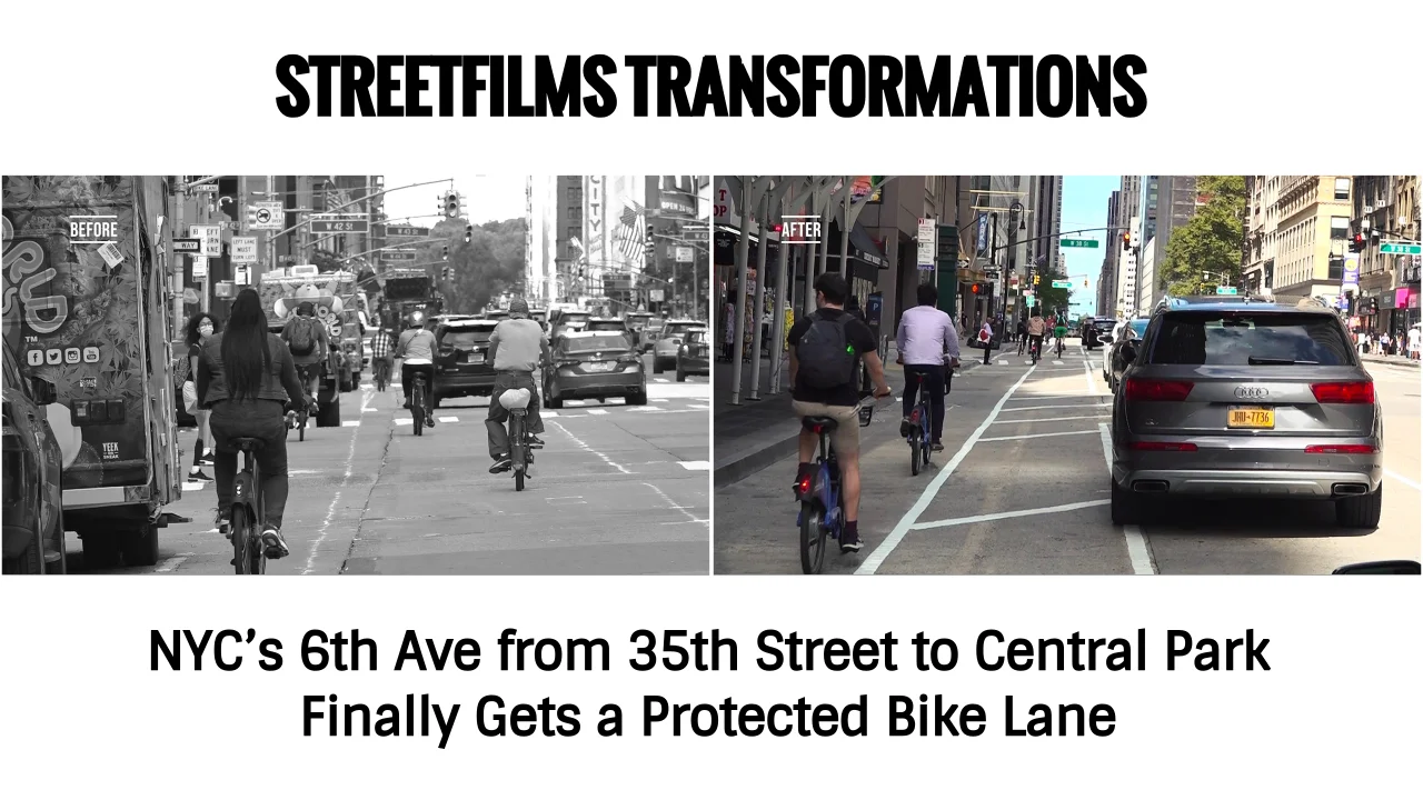 NYC s 6th Ave from 35th Street to Central Park Finally Gets a Protected Bike Lane