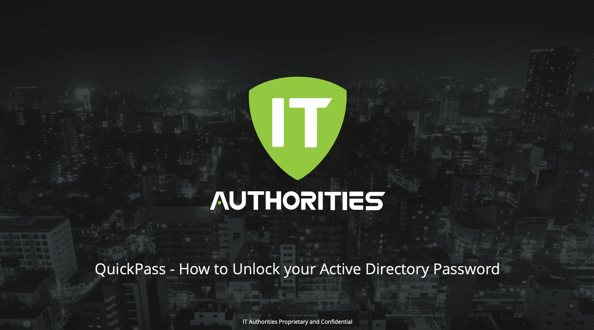 QuickPass - How to Unlock your Active Directory password on Vimeo