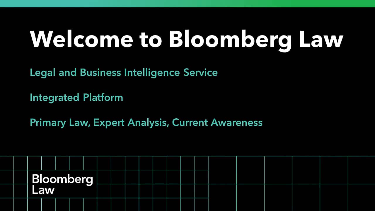Introduction to Bloomberg Law on Vimeo