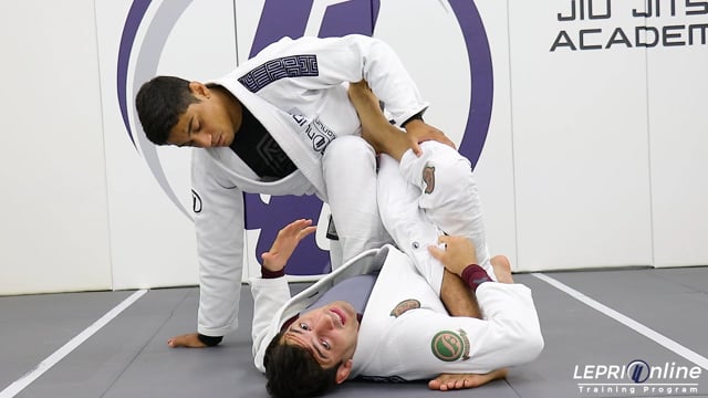 Mount Escape Attempt to One Leg X Guard Sweep