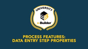 Process Features: Data Entry Step Properties