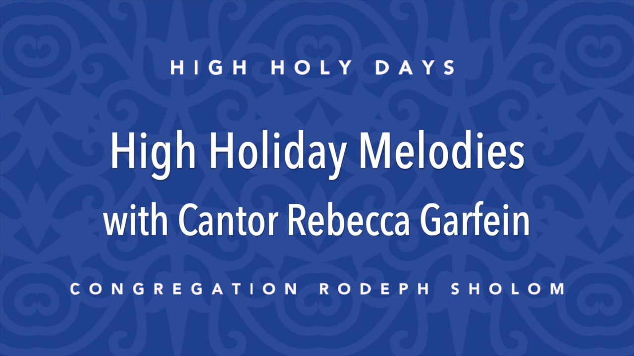 High Holiday Melodies - Cantor Garfein