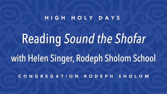 Reading Sound the Shofar – Helen Singer