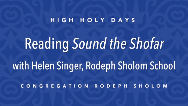 Reading Sound the Shofar – Helen Singer