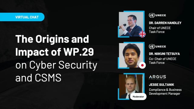 Argus presents the origins and impact of WP.29’s regulation on cybersecurity and CSMS